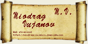 Miodrag Vujanov vizit kartica
